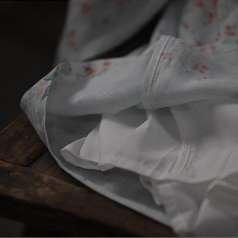 Johnature Женская весенняя модная рубашка с принтом в стиле ретро и пряжкой в ​​китайском стиле, повседневная рубашка с длинными рукавами в винтажном стиле