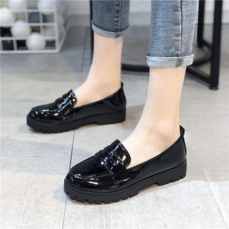Large Size Women's Shoes Plus Size Japanese Jk Single Shoes Retro Small Leather Shoes Versatile Soft Sole