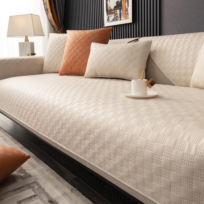 Новая Технология Тканевая Подушка для Дивана Универсальная для Всех Сезонов, Современный Высококлассный Легкий Роскошный Водонепроницаемый и Нескользящий Чехол для Дивана, Простой Чехол