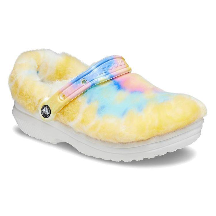Crocs Классические клоги Зимние классические клоги с мехом Женские тапочки Разноцветные Белые 207303-94S