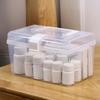 Прозрачный ящик для хранения большой вместимости ручной настольный портативный многофункциональный контейнер для хранения с ручкой для дома