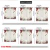 2D flat printing 2pcs Curtains Christmas Garland Stars Ribbon Holly Digital Printed Polyester Drapes Party Decorations for New