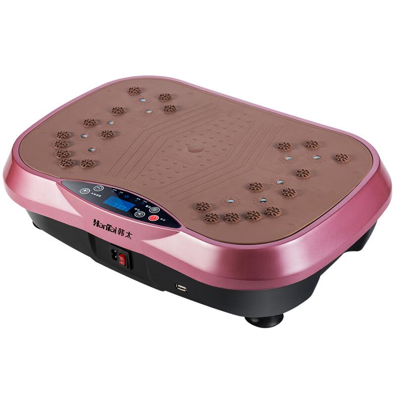 Вибрационная платформа для фитнеса HanTai 470 с эспандерами и Bluetooth, штекер CN (адаптер в комплекте)