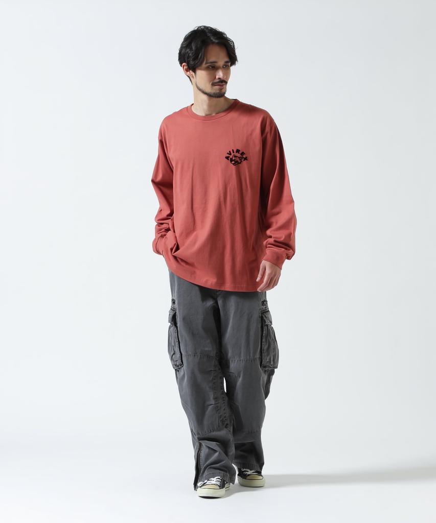 AVIREX TOMCAT L/S T-SHIRT XL 439 brick
