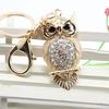 Owl Keychain Rhinestone Crystal Keyring Key Ring Chain Bag Charm Pendant Gift DEV