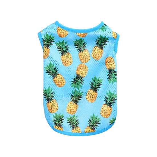 Washable Dog Blouse Sleeveless Lovely Pineapple Print Pet Puppy Summer Pullover