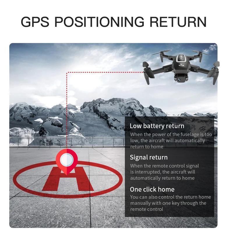 HJ38 Pro GPS Drone Professional 4K HD Camera Aerial Photography Aircraft WiFi Foldable Smart Positioning RC Quadcopter Children's Gif