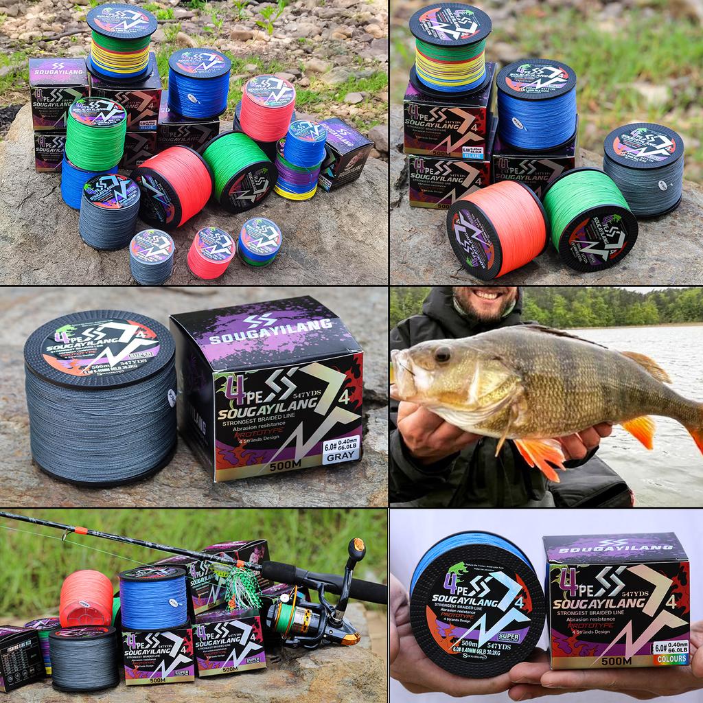 SOUGAYILANG Fishing Line 100M PE Braided Fishing Line 4 Stands Fishing Line Strong PE Braided Fishing Fishing Lines