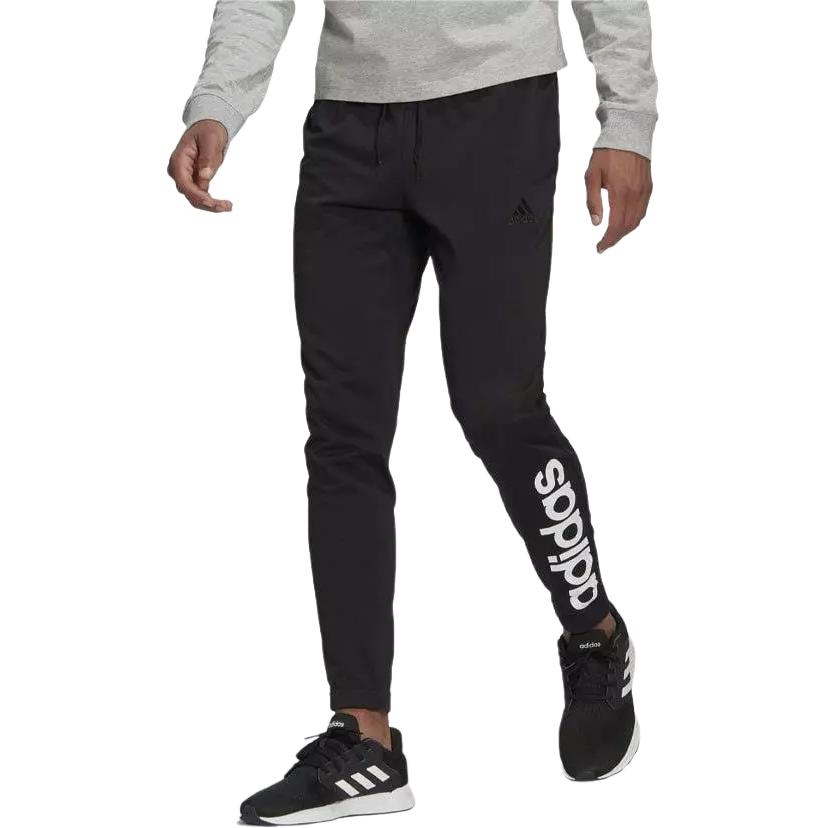 Adidas Knitted Sweatpants Men's Black Moderate Cuffed Pants GK8897