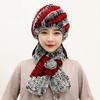 Winter Knitted Natural Fur Hats Scarves Sets Women Warm Real Rex Rabbit Fur Hat Scarf Lady Fashion Thick Rex Rabbit Fur Hat