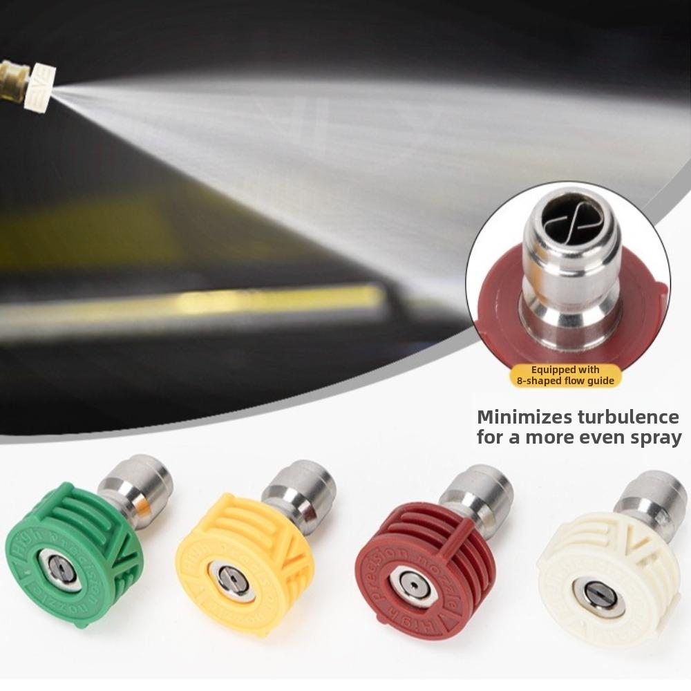 Rotating High Pressure Washer Tips Stainless Steel Washer Adapter Watering Soap Nozzle Tip Patio