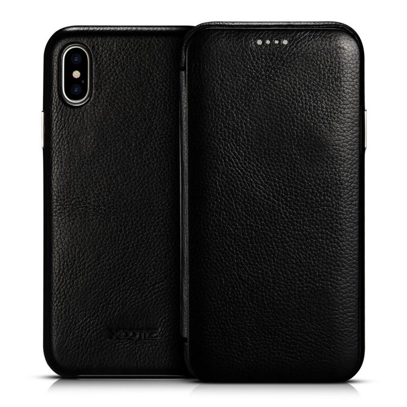 IPhone XR XS Max Leather Flip Case Business Protective Cover Curved Screen