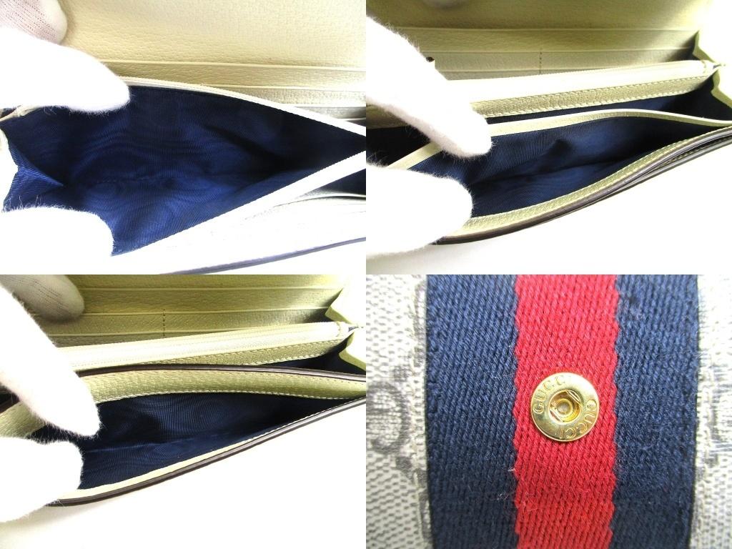 Оригинальный кошелек GUCCI GG Ophidia из белой кожи с веб-полосой, размер Continental #b142 Открытая коробка
