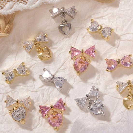 Нежный декор для ногтей, изысканная форма, циркон, устойчивый к выцветанию