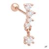 Angel Wing 14K Gold Needle Rose Gold Cubic Drop Piercing (S8539263)