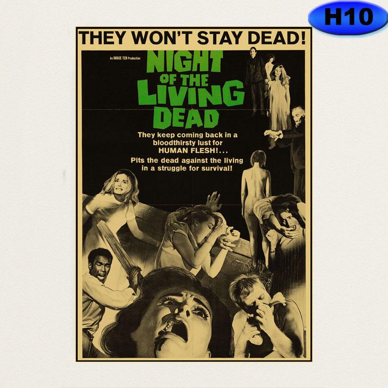 Vintage Classic Horror Movie Poster The Evil Dead/Halloween Posters HD Printed Kraft Paper Home Decor Bar Cafe Wall Art Painting