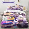 Постельное белье с узором Охотники на демонов K-pop, Комплект одеяло, Пододеяльник, Наволочка, Домашний подарок на день рождения (1 пододеяльник + 2 наволочки, без наполнителя)