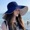 Anti-UV Bucket Hat Double-Sided Fisherman Cap Spring Summer Panama Hat  Women Men