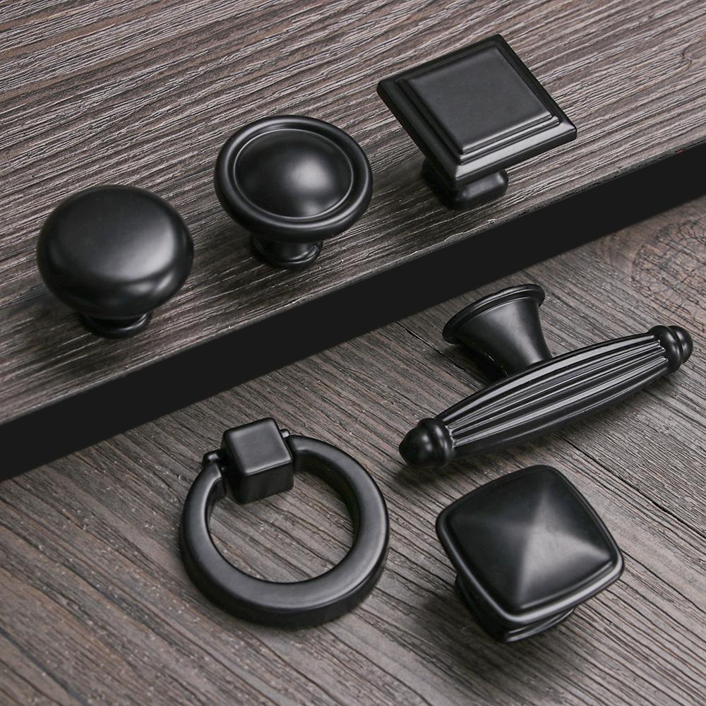 Variety Style Black Series Dresser Cabinet Drawer Knob Wardrobe Pulls Door Handle Cabinet Pulls