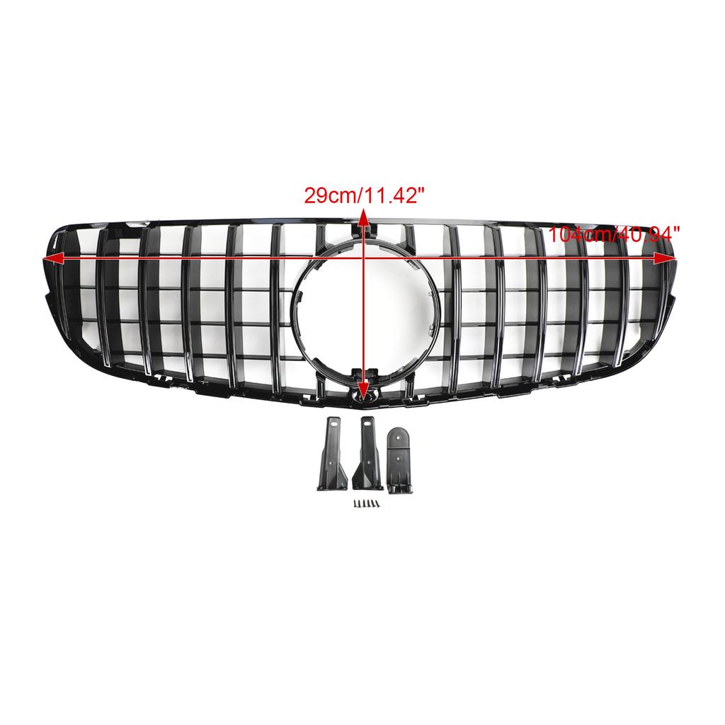 Решетка радиатора переднего бампера в стиле GT подходит для Benz GLC X253 C253 2015-2019