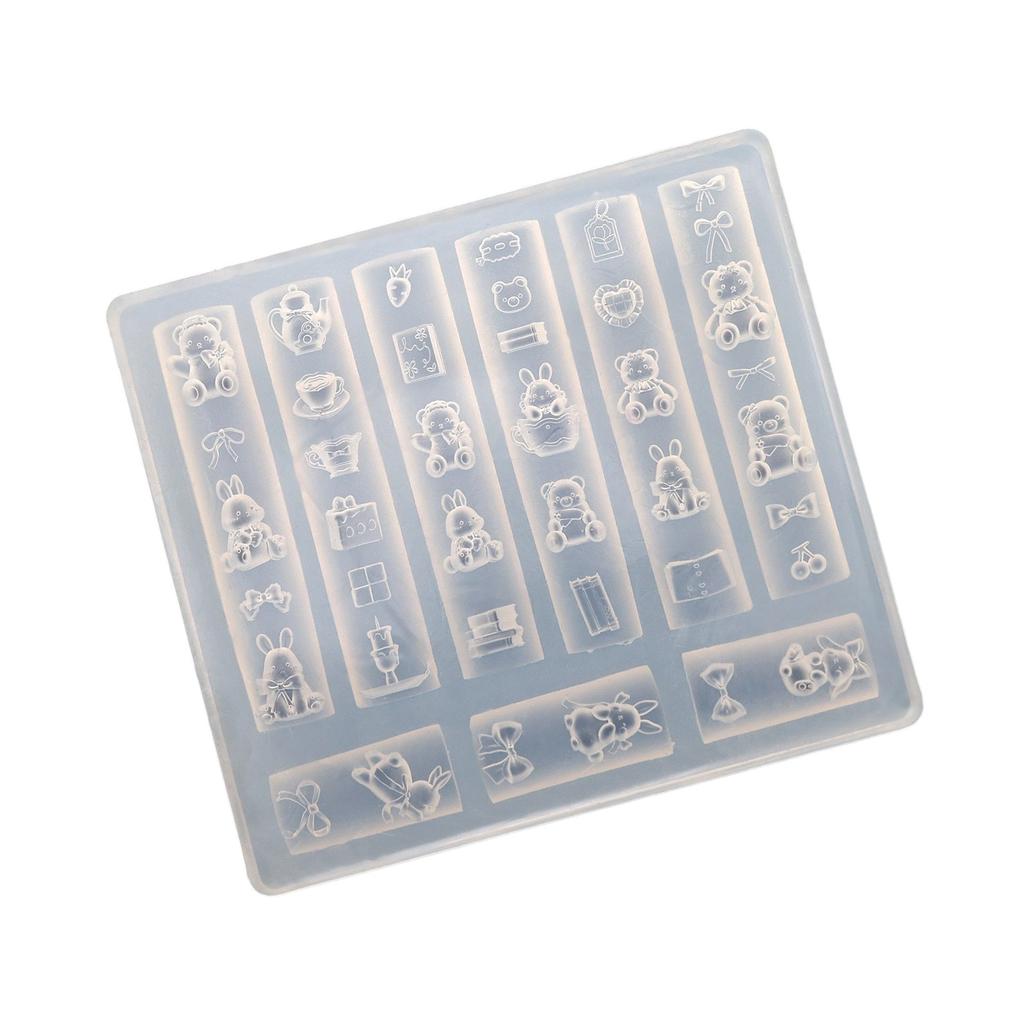 Многоразовая силиконовая форма для нейл-арта для 3D-дизайнов с узорами бабочки, цветка и луны, портативная для акриловых материалов для рукоделия