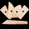 5-Piece Wooden Ceramic & Polymer Clay Sculpture Tool Set