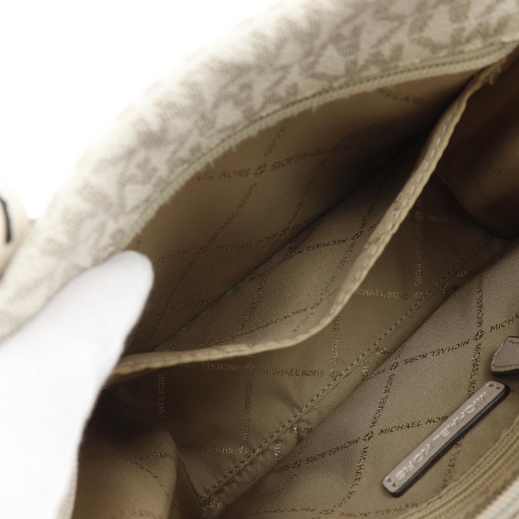 Michael Kors Mirela Small Handbag 35F2G7ZC5B 2WAYShoulder Signature White PVC Women Used