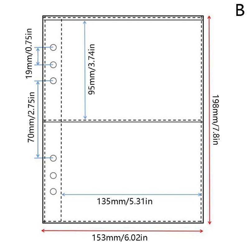Конверты для переплета формата А5 1P 2P 4P Прозрачные внутренние конверты для переплета для фотоальбома