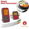 Цифровой термометр для мяса, беспроводной термометр для духовки с 4 щупами для мяса и функцией подсветки таймера для приготовления пищи на кухне