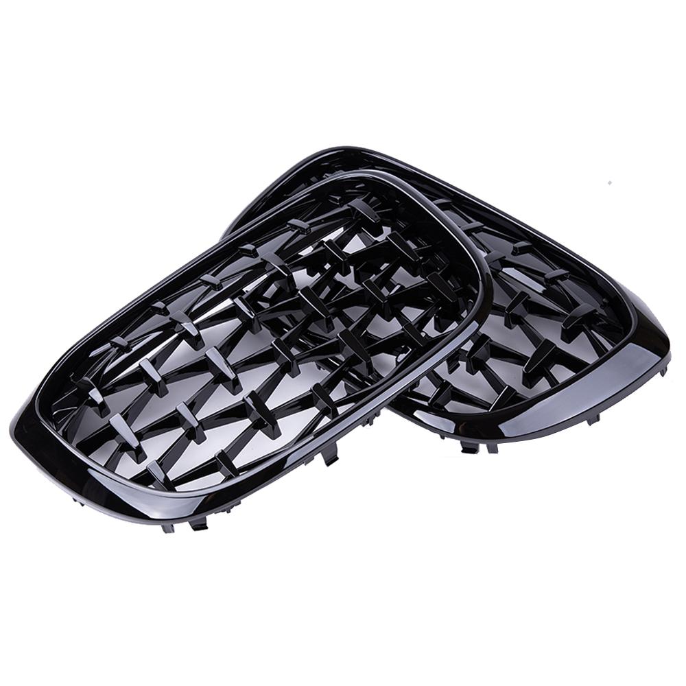 2 шт. автомобильные передние грили для почек для BMW X3 G01 G08 X4 G02 2018-бампер с ромбовидной отделкой гоночная решетка Meteor