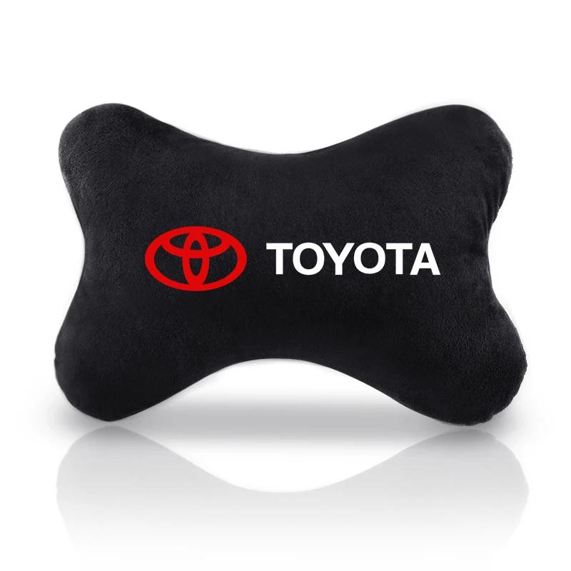 Toyota 2026 Новые колпаки на колеса Четыре сезона Универсальная дышащая плюшевая накидка на сиденье автомобиля и игрушка-подголовник Toyota Наклейка на автомобиль Toyota