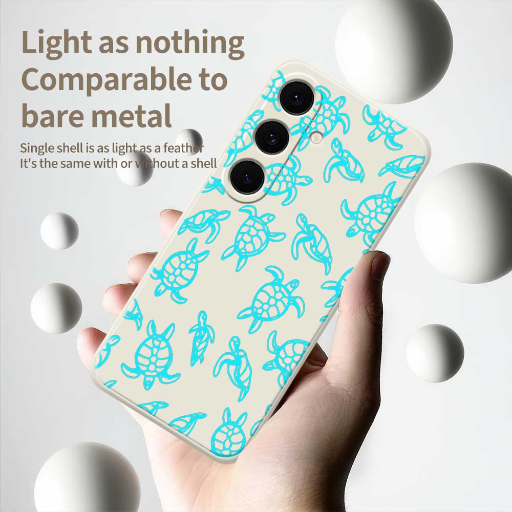 For Samsung Galaxy S25 FE Case Tortoise Pattern Printing Straight Edge TPU Phone Back Cover