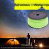 Luminous & Reflective 5mm Windproof Outdoor Camping Rope with Ground Anchors, 50m