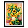 Diamond Embroidery Flower Crafts Kit Full Round Rhinestone Diamond Painting Cross Stitch Sunflower