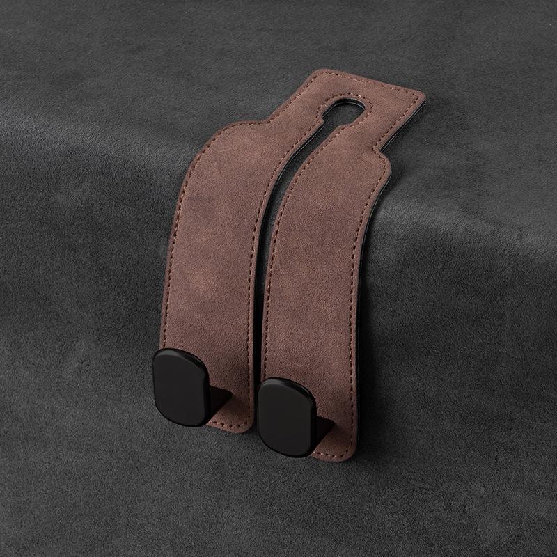 Многофункциональный автомобильный крючок с замшевой отделкой, цинковый сплав, маленький размер, передние и задние металлические крючки