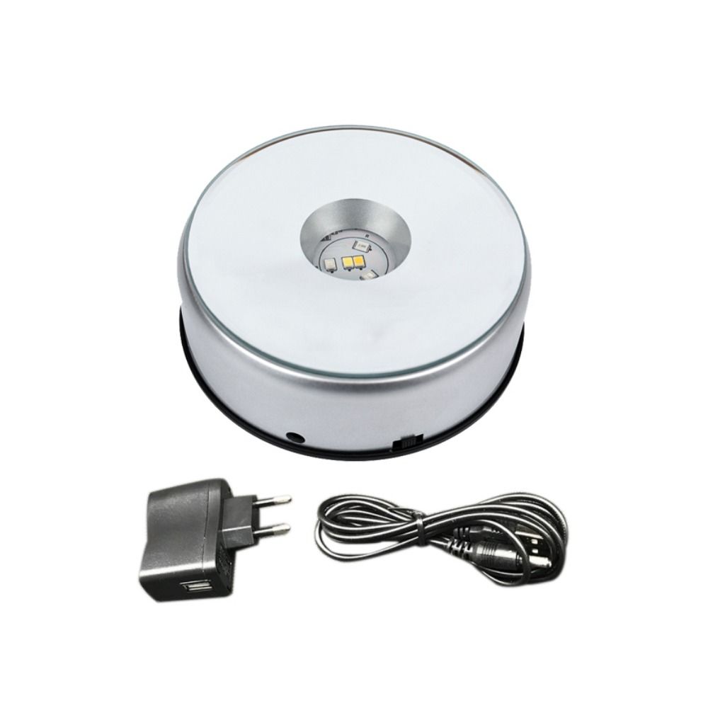 Mute Display Turntable Automatic Revolving Platform Art Ornament Bases Crystal Display Stand