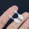 Natural Rainbow Moonstone Gemstone Earrings, 925 Sterling Silver, Marquise Shape Earring, Handmade Dangle Drop Earrings Jewelry For Valentine's Day