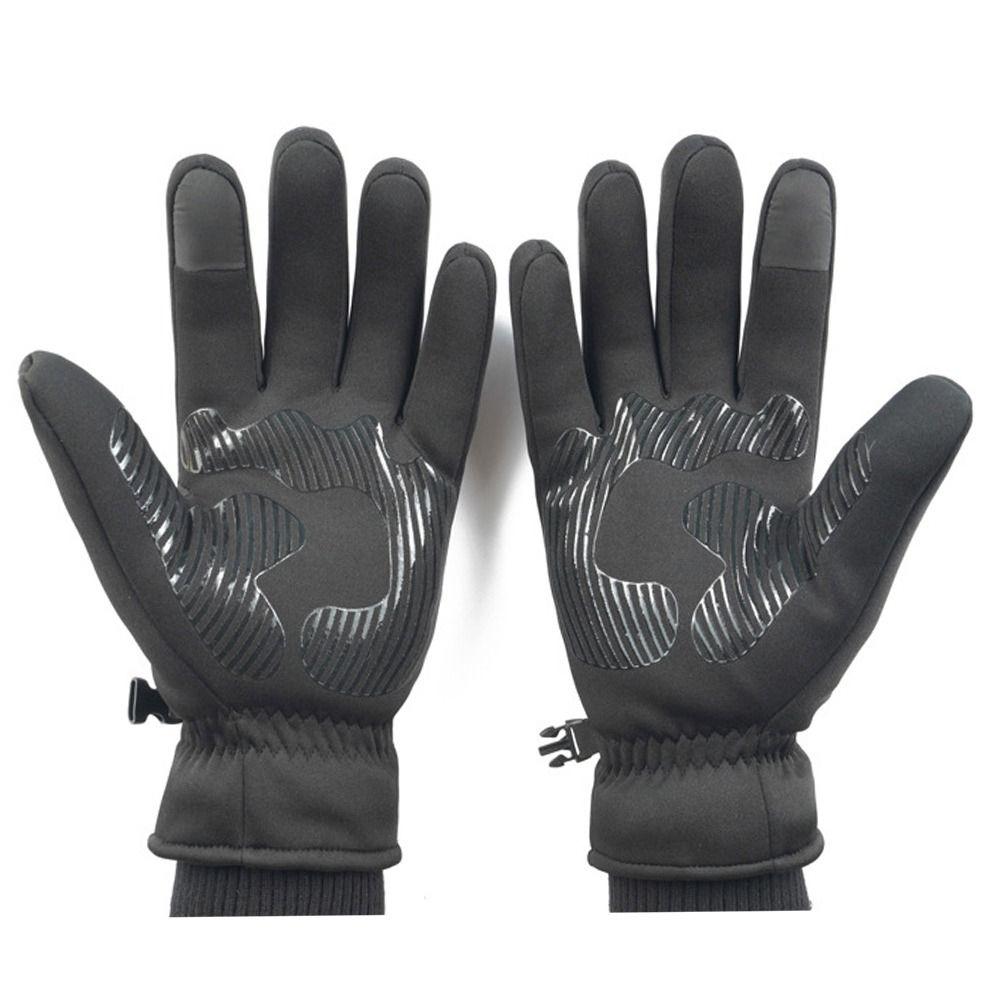 Full Finger Plush Gloves Windproof Thickened Thermal Glove Touch Screen Snow Gloves Winter Warm