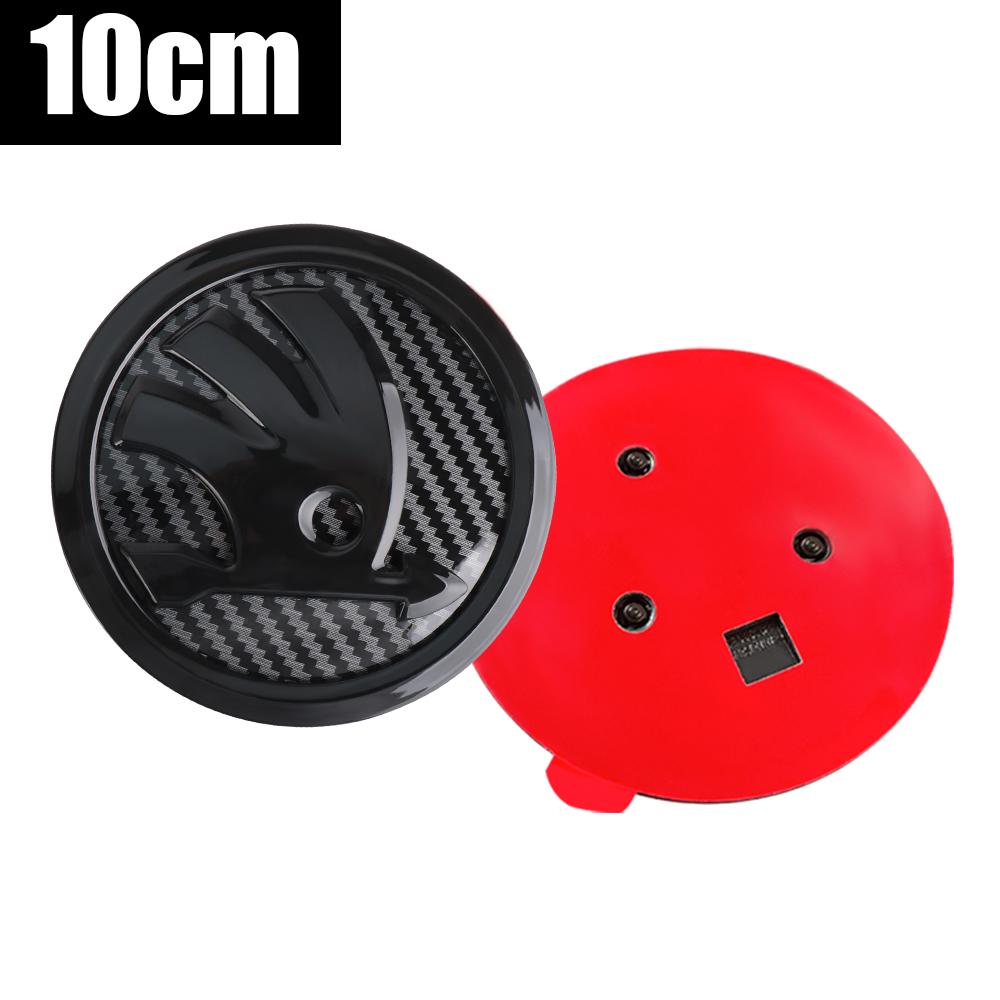 AEB1 1pcs 80/90/100mm Car Front Hood Badge Rear Trunk Decoration Sticker For Skoda VII Rapid Fabia Superb Octavia Kodiaq Scala VRS