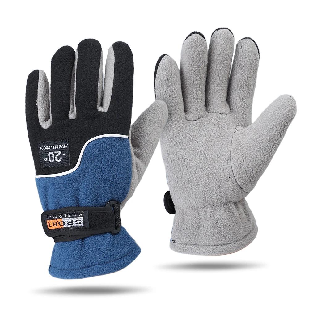2020New Winter Polar Fleece Warm Sports Gloves -20°C Extreme Cold Weather Mittens Windproof Waterproof Gloves for Men Cycling Skiing