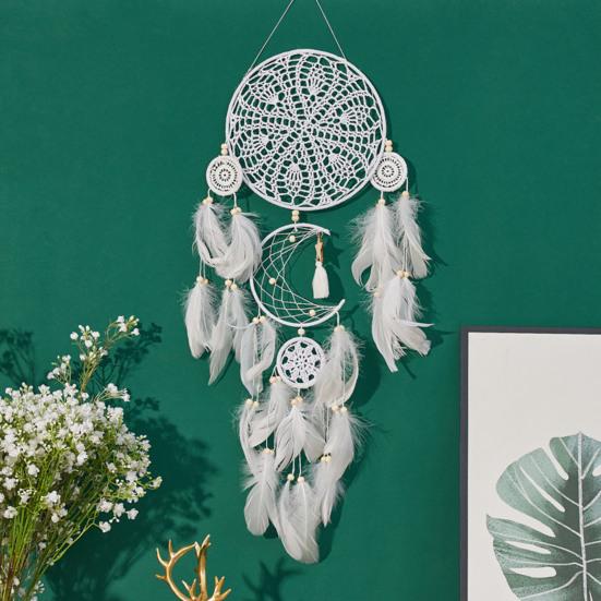 5 шт./компл. перо ловец снов домашний офис гостиная спальня настенное искусство бохо ручная работа тканый подвесной ловец снов украшение орнамент кулон