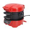 Breakfast Sandwich Maker with Egg Cooker Ring Customize Ingredients for English Muffins Croissants Mini Waffles Red US