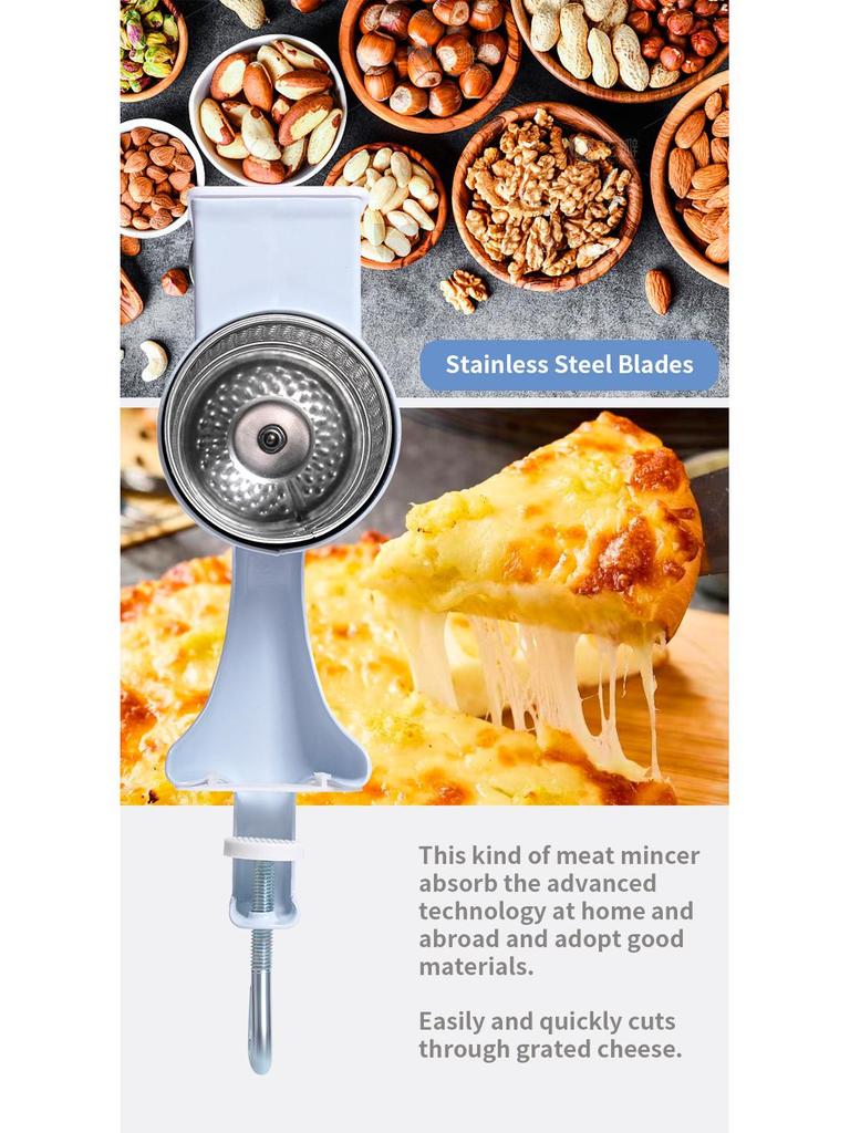 Multi-functional Manual Peanut and Cheese Shredder/Grinder