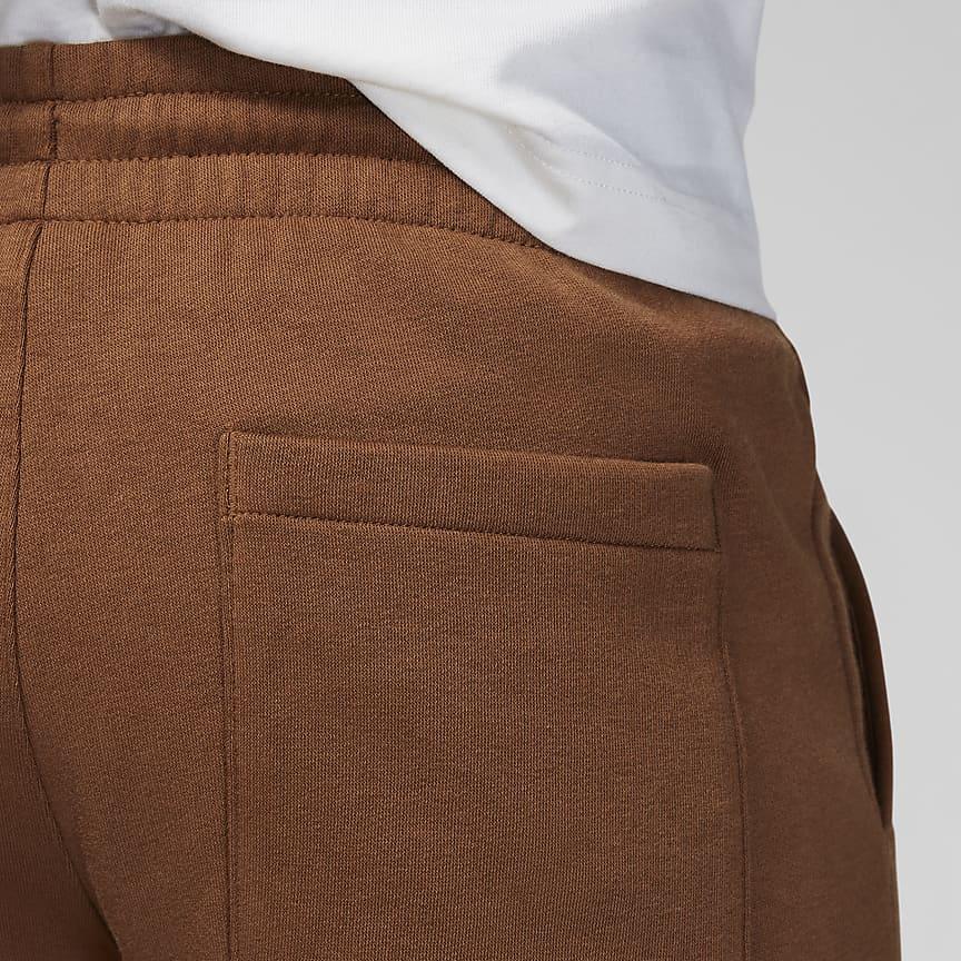 Jordan MJ Essentials Member Letter Tie Casual Ribbed Cuff Fleece-Lined Knit Sweatpants Kids Bottoms Light-British-Tan FV5650-281