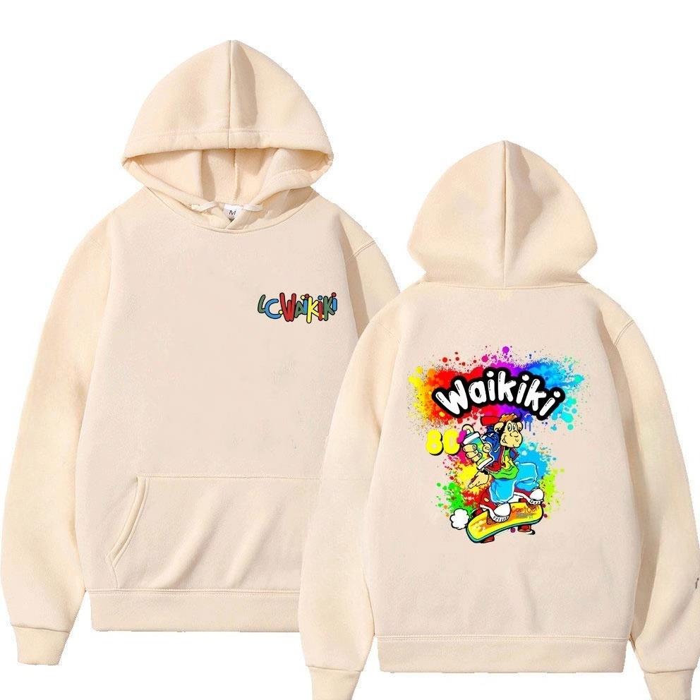 Любовь Граффити Lc Waikiki Обезьяна Худи Забавная Мультяшная Обезьяна Принт Толстовка Мужская Мода Популярная Уличная Одежда Мужская Повседневная Худи