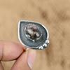 Natural Rhodonite Gemstone Multi Stone Adjustable Ring 925 Sterling Silver
