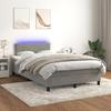 VidaXL Slatted Bed Base with Mattress and LED, Upholstered Bed, Double Bed, Adult Bed for Interior Bedroom, 3134273