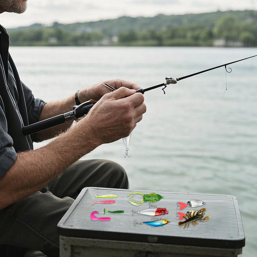 Новая коробка для рыболовных снастей, рыболовный набор с вибрирующими, мягкими, крючковыми и грузилевыми аксессуарами, набор для ловли окуня, судака, форели