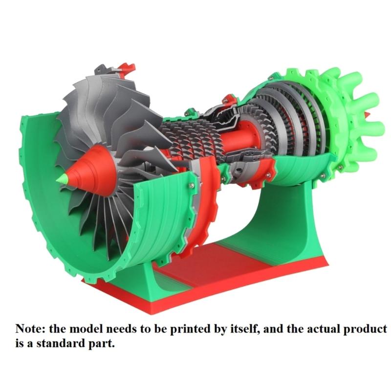 DIY Assembly 3D Printing Model Aviation Engine Replicas Sustainable 3D Printables Jet Engine for Collectors and Students