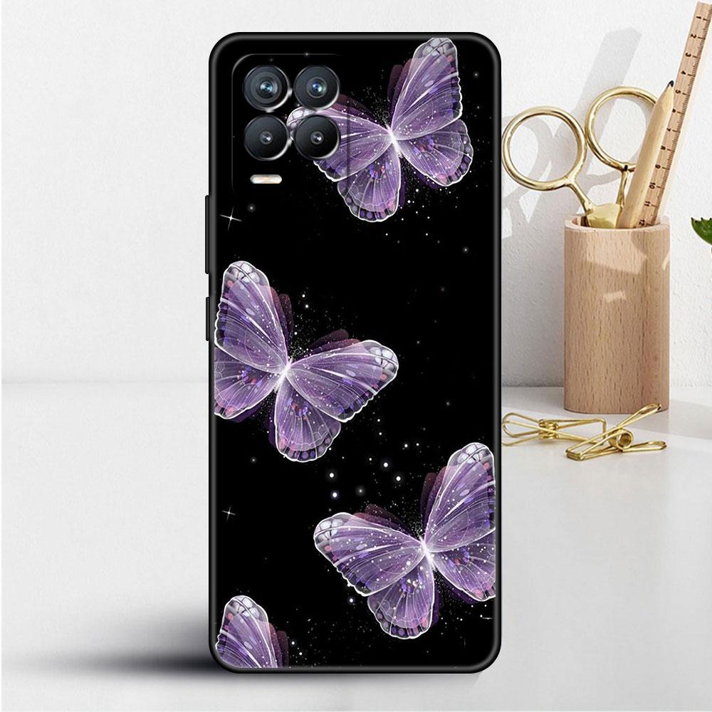 Чехол для Realme 8 C21y GT Neo 2 3 8i C21 7 C11 6 C12 C35 C3 GT 9 Pro C12 силиконовый чехол для телефона TPU красивая розовая бабочка